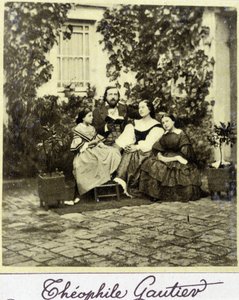 Muotokuva Théophile Gautierista (1811 - 1872) perheessä. tekijältä French Photographer