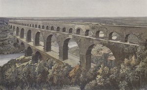 Remoulins, Roman Aqueduct Bridge, Gardonin yläpuolella tekijältä French Photographer