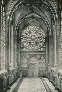Rosette de la Sainte-Chapelle, Ruusu-ikkuna Pyhän kappelissa (valokuvakaiverrus) tekijältä French Photographer