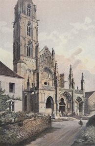 Saint-Pere-sous-Vezelay, kirkko, luoteen julkisivu (ennen restaurointia) tekijältä French Photographer