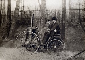Ensimmäinen Dionin kreivin kuljettama höyryajoneuvo tekijältä French Photographer