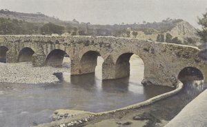 Viviers, romaaninen silta, Escoutaylla, ylävirran näkymä tekijältä French Photographer