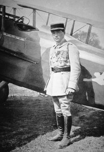 Ensimmäisen maailmansodan ranskalainen ilma-ässä Sous-luutnantti Rene Fonck, palkittu Legion D