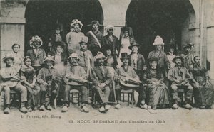 Bressan Ebaudesin häät 1913. Postikortti lähetetty 1913. tekijältä French Photographer