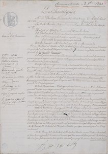 Toinen sopimusasiakirja, joka koskee La Comedie Humainea Honore de Balzacin (1799-1850) ja Hetzelin, Paulinin, Dubochetin ja kustantaja Charles Furnen välillä, 2. lokakuuta 1841 tekijältä French School