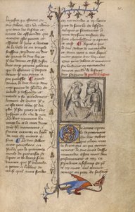 Taistelu Wankelin de Ferreresin ja Hugo de Montfortin välillä, n. 1400-1415 (tempera ja kultalehti pergamentilla) tekijältä French School