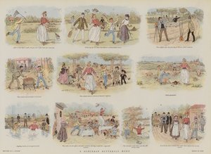 Esikaupunkien perhosmetsästys (chromolitho) tekijältä French School