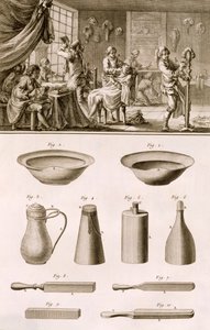 Parturi ja parturityökalut Denis Diderot