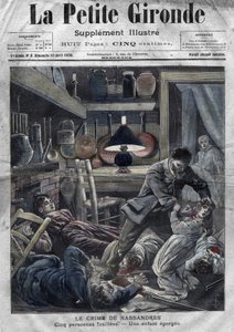 Murhattu perhe: Leblond-perheen murhaaja Caillardin toimesta Nassandresissa lähellä Bernayta. Kansi "" La petite Gironde""" 10. huhtikuuta tekijältä French School