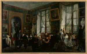 Naisen piirustustunti, noin 1810, noin 1810 (öljy kankaalle) tekijältä French School