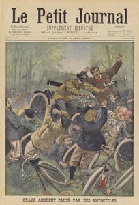 Moottoripyörien aiheuttama vakava onnettomuus (väri litho) tekijältä French School