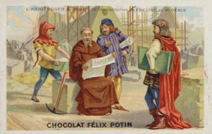 Abbot Suger (n. 1081-1151) ryhtyy jälleenrakentamaan St Denisin luostaria