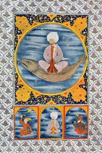 Meren Abdallah, kuvitus teoksesta Arabian Nights, 1895 (värikaiverrus) tekijältä French School