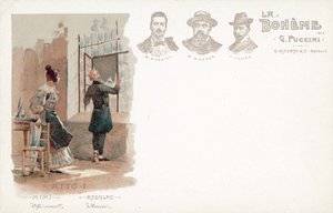 Act One, La Boheme (väri litho) tekijältä French School