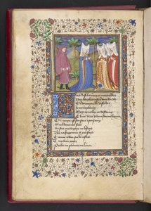 Lisää MS 21247 f.40v Herrasmies ja kolme naista Alain Chartier