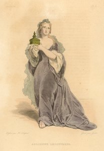 Adrienne Lecouvreur (värillinen kaiverrus) tekijältä French School