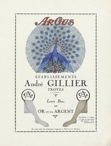 Etablissements Andre Gillier -yhtiön mainos, julkaisu 1924 (sabluunapainatus). tekijältä French School