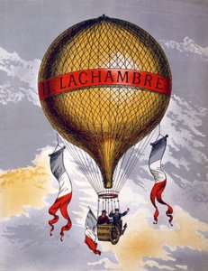 H. Lachambren 1880-1900 valmistamien ilmapallojen mainos