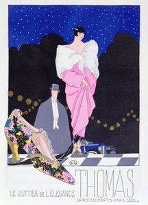 Mainos Bootmaker Thomasista muotilehdestä Art-Gout-Beaute, 1924 tekijältä French School