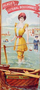 Mainos Boulognen rannikon rannoille. noin 1905