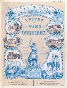 Mainos, joka edistää Theophile Malvezinin Lettre sur les Vins de Bordeaux