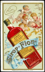Mainoskortti "Siirappi Flonille". sd. 1800-luvulla. tekijältä French School