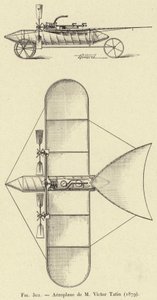 Airplane de M Victor Tatin (1879) (kaiverrus) tekijältä French School