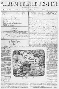 Isle of Pinesin albumi, otsikkosivu, 17. elokuuta 1878 tekijältä French School