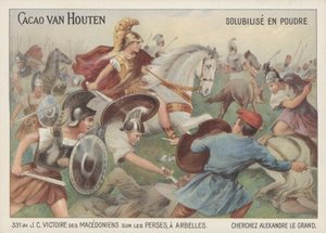 Aleksanteri Suuren voitto persialaisista Arbelan taistelussa, 331 eKr. (chromolitho) tekijältä French School