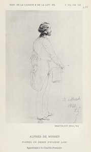 Alfred De Musset (litho) tekijältä French School