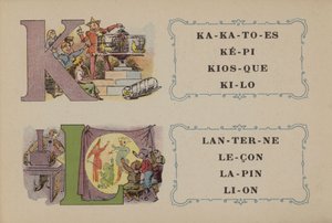 Falieres Fosphatine Alphabet (väri litho) tekijältä French School