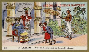Yleisö, jolla on korkea arvovalta, Ceylon (chromolitho) tekijältä French School