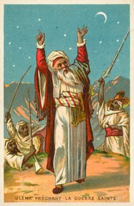 Jihadia saarnaava ulama (chromolitho) tekijältä French School