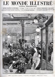 Anarkistien hyökkäykset Pariisissa helmikuussa 1894. Räjähdys Terminus Cafessa. "Kuvitettu maailma" 17. helmikuuta tekijältä French School