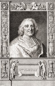 André-Hercule de Fleury, Fréjusin piispa, 1653 1743. Ranskalainen kardinaali ja Ludvig XV:n pääministeri. Les Heures Libres, julkaistu 1908. tekijältä French School