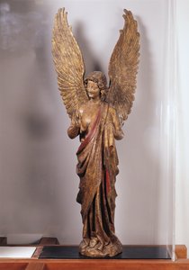 Enkeli, 1260-70, Saudemontin kirkosta (kullattua puuta)