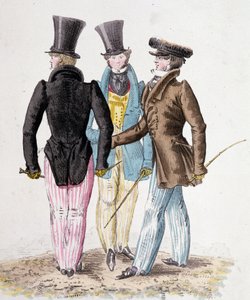 Anglomanit, miehet puku - litho tekijältä French School