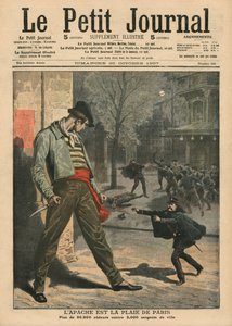 Apache on häiriö Pariisille, kuvitus "Le Petit Journalista", liite illustre, 20. lokakuuta 1907 tekijältä French School