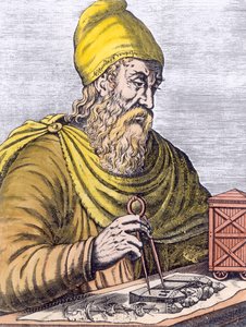 Archimedes (287-212 eKr.) (myöhempi väritys) tekijältä French School