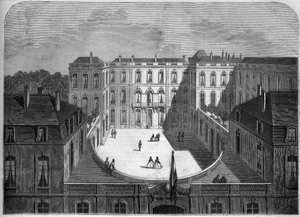 Arkkitehtuuri: näkymä Hotel de la Caisse des depots et consignationsille (1700-1800-luku), Pariisi tekijältä French School