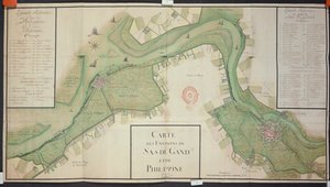 Alue Sas van Gentin ja Filippiinien ympärillä, Alankomaat, 1747 (kynä, muste ja wc paperilla) tekijältä French School