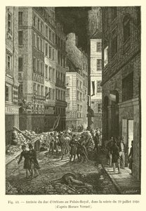 Orléansin herttuan saapuminen Palais-Royaliin illalla 29. heinäkuuta 1830 Horace Vernet