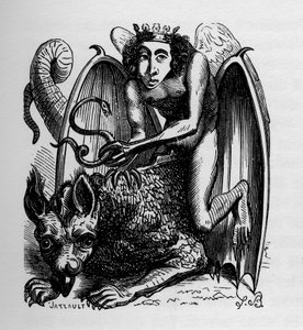 Astaroth - kuvitus Jacques Albin Simon Collin de Plancyn "Infernal Dictionarysta" tekijältä French School
