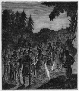 Bakun Ateshgah - Atechgah (palotalo lähellä Bakua) (palonpalvojien temppeli Azerbaidžanissa) Kaiverrus "" Tieteet kaikkien saatavilla - suosittu fysiikka ja kemia", kirjoittaja Alexis Clerc - 1800-luvun loppu. Yksityinen kokoelma. tekijältä French School