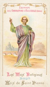 Elokuu, Pyhän Pietarin kuukausi (chromolitho) tekijältä French School
