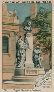 Auguste Comte, filosofi, 1798-1857, pystytetty Place de la Sorbonne tekijältä French School