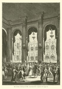 Pukupallo, kaupungin antama Louis XVI:n alaisuudessa, 23. tammikuuta 1782 tekijältä French School