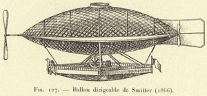 Smithin ohjattava ilmapallo (1866) (kaiverrus) tekijältä French School