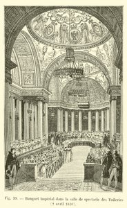 Keisarillinen juhla-ateria Tuileries-teatterissa 2. huhtikuuta 1810 tekijältä French School