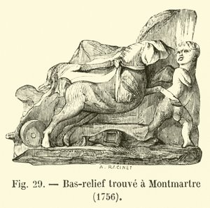 Montmartresta löydetty bareljeef, 1756 tekijältä French School